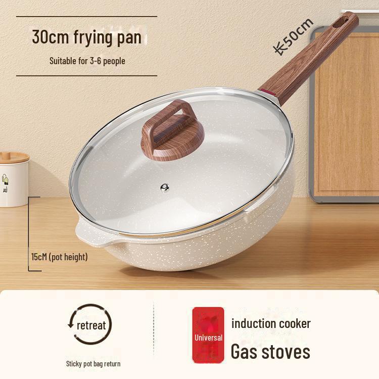 Non-Stick Medical Stone Frying Pan for Steak, Omelette, and Pancakes - Suitable for Induction and Gas Stoves