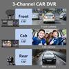 S1 Front + Rear + Interior 3 Lens Wide Angle 1080P HD Car DVR Dash Cam with Parking Monitor