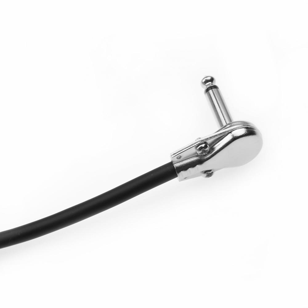 Guitar Effect Pedal Cable Wire Flat Patch Cable Cord 6.35mm Right Angle Pancake Design 30cm