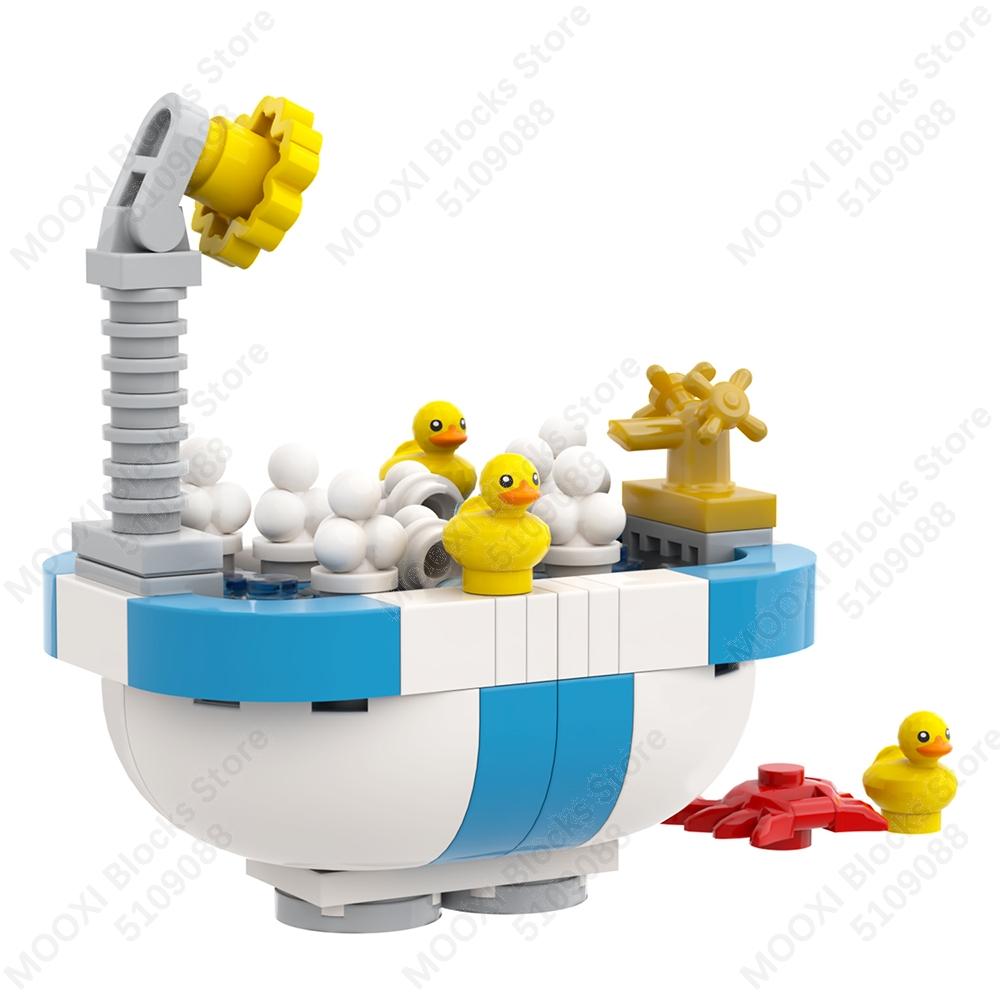 MOOXI City Room Baby Series Bedroom Bathroom Model Playing House MOC Brick DIY Assembled Building Blocks Montessori Toy Kid Gift