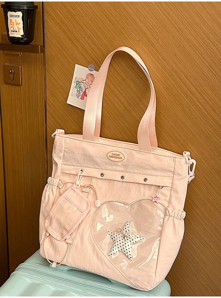 Schoolbag Korean Ins Milk Blue Cloud Soft Star Student Party Shoulder Bag Summer Sweet Girl Fresh Department Shopping Tote Bag