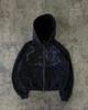 Harajuku Y2K Spring and Autumn Hooded Sports Cardigan Zipper Graffiti Print Long Sleeve Hoodie Jacket Plus Size
