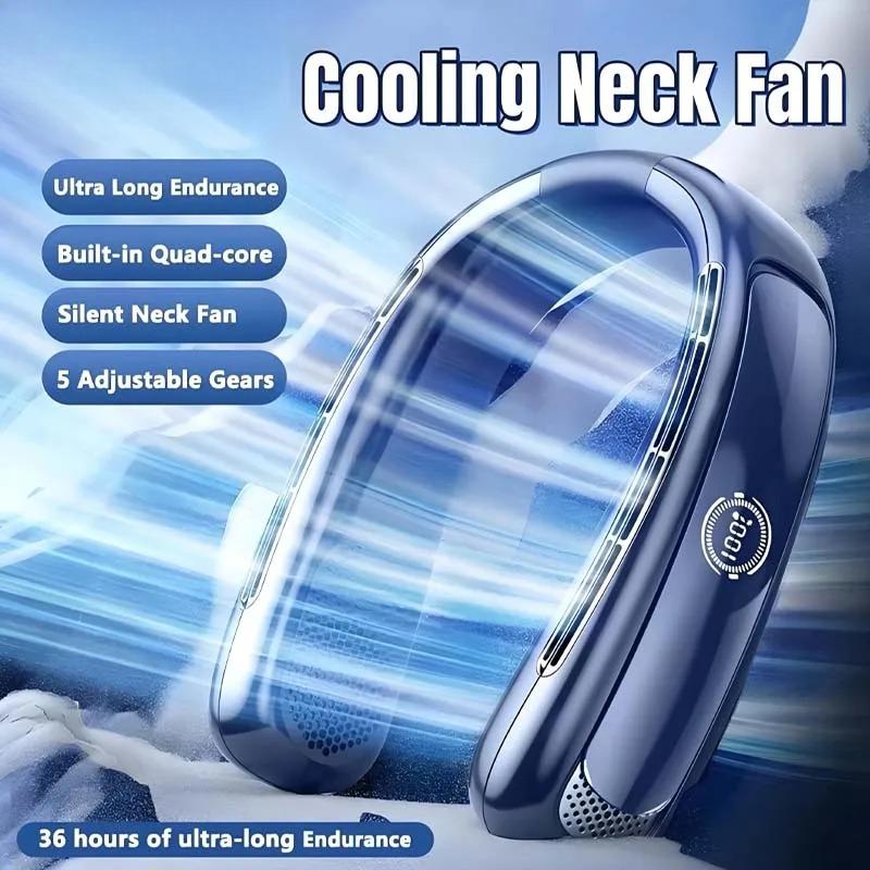 Ventilatore Portatile da Collo 15000mAh Display Digitale Intelligente Ricaricabile USB Senza Pale Silenzioso Raffreddamento per l'Estate