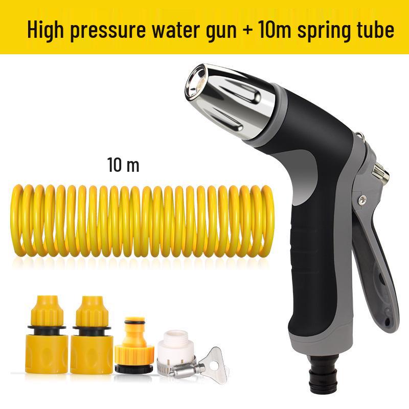 High-Pressure Car Wash Water Gun with Soft Hose and Spray Nozzle