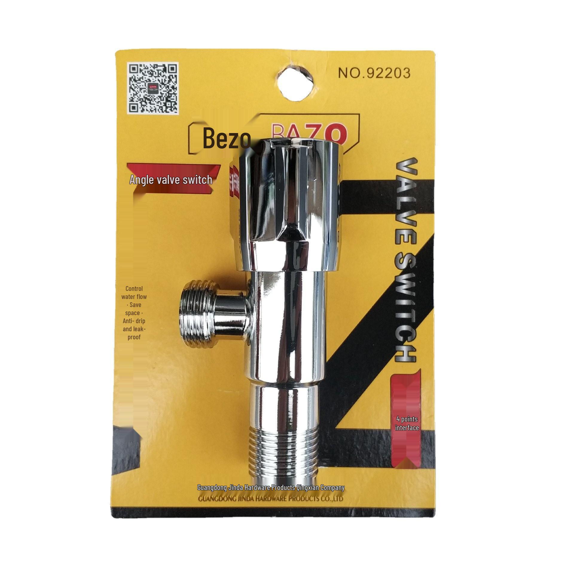 Beizhuo 201 Stainless Steel 4-Point Water Angle Valve Angle Valve 92203 (Box of 12)