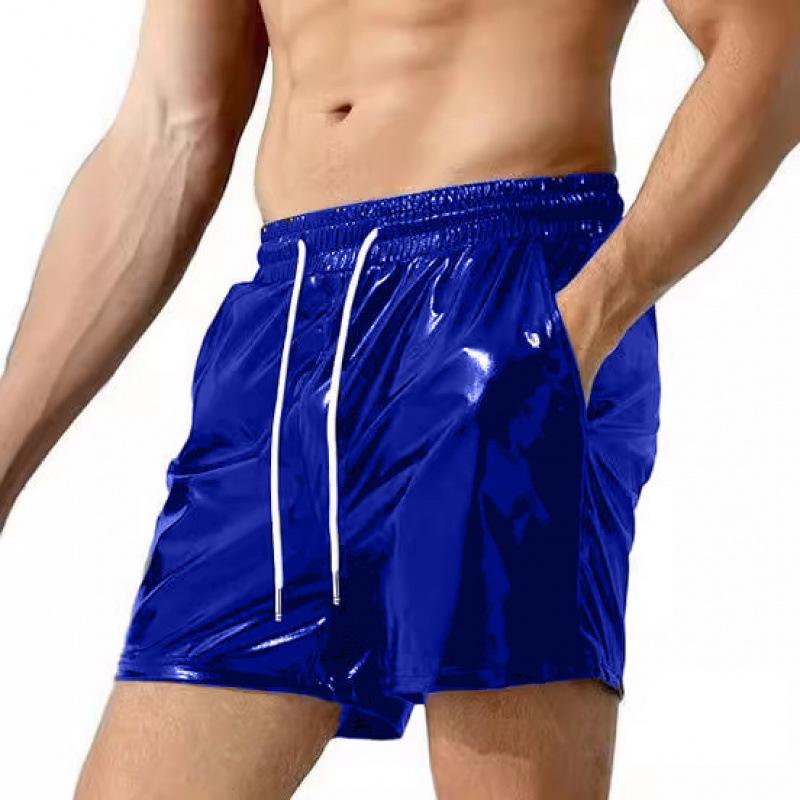 Men's Cross-border Patent Leather Beach Shorts: Casual Three-Color Design