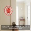 2 Pack Bagua Sign Plaque Door Amulet Featuring Five Components Symbol for Fortune Alloy Body