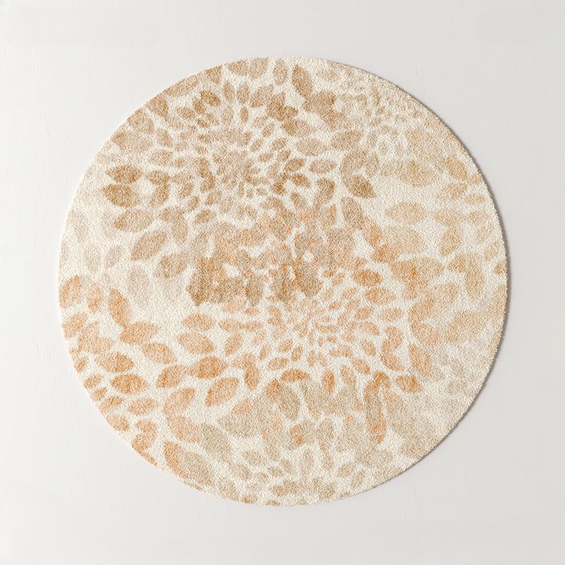 Cream Style Bedroom Decor Round Carpet Light Luxury Carpets for Living Room Thick Plush Bedside Floor Mat Fluffy Soft Lounge Rug