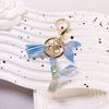 Blue Tassel Blue Ocean Letter Keychain Letters A To Z 26 Letter Keychain  Handbag Decor