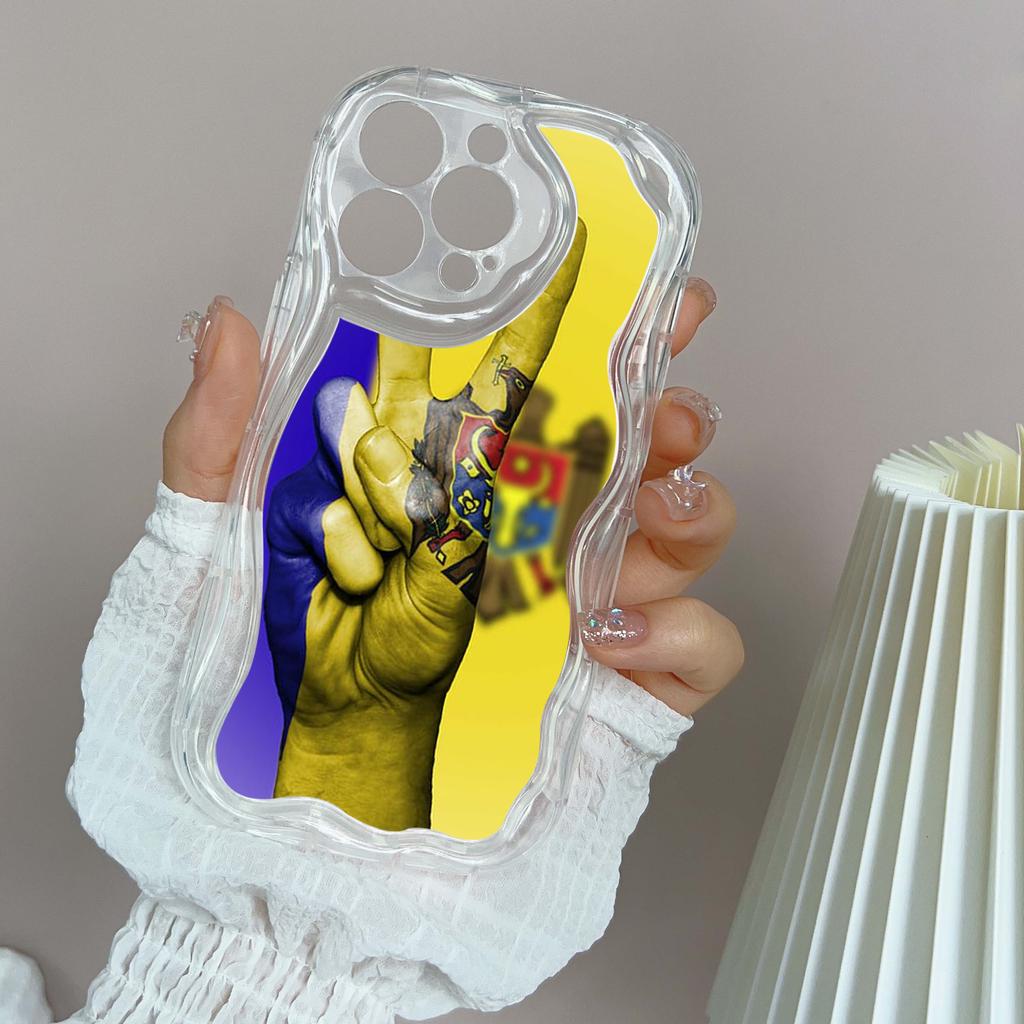 Ae94 Republic of Moldova Flag Protective Phone Cases for Apple iPhone 16 15 14 13 Pro Max 11 12 mini XR 7 8 6s Plus XS Max SE Wave TPU Back Cover
