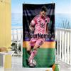 Messi Customized Name Beach Towel Quick-Dry Soft Microfiber Ideal for Travel Outdoor Swim Pool Yoga Surf Camping Hiking Gym Gift Holiday