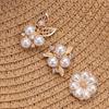 10PCS Flower-shaped Pearl Rhinestone Buttons Sparkling Crystal Hairpins Decoration Buttons Clothes Apparel Sewing Accessories
