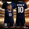 Sommer Ny Stil # Neymar Nr. 10 # T-shirt og Shorts til Mænd og Kvinder Fodbold Sports Sæt Løst Hurtigtørrende Afslappet Sæt Børne