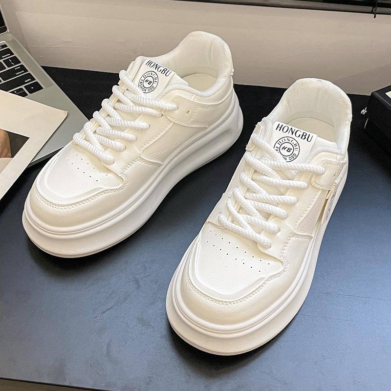 

Small thick-soled height-increasing and thin casual women s shoes 2025 spring and autumn new leather versatile mesh breathable sneakers 35