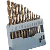 A96I-Cobalt Drill Bits Set M35 High Speed Steel Twist Jobber Length For Hardened Metal, Stainless Steel, Cast Iron