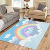 Cartoon Rainbow Area Rug Mat Large Rugs Carpet for Home Decor Living Bedroom Dining Room Non-Slip Area Rug for Girls Women