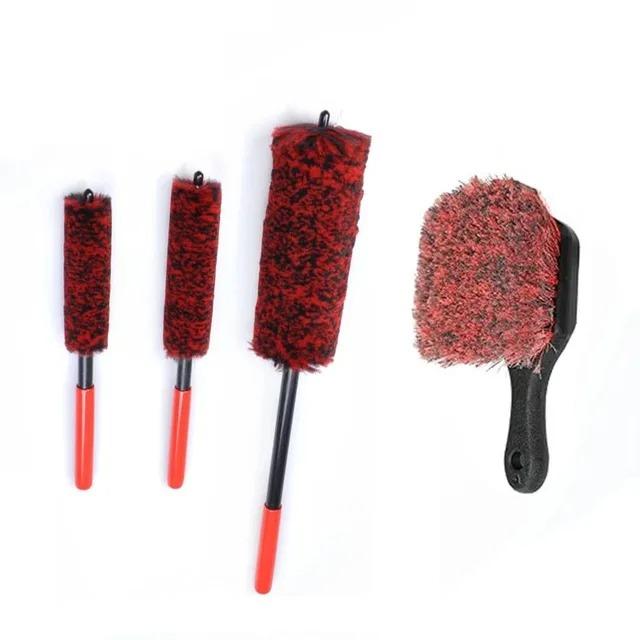 UNTIOR Bendable Auto Wheel Detailing Brush Wheel Woolies Car Cleaning Tools for Car Rim Tire Cleaning Automobile Wheel Brushes