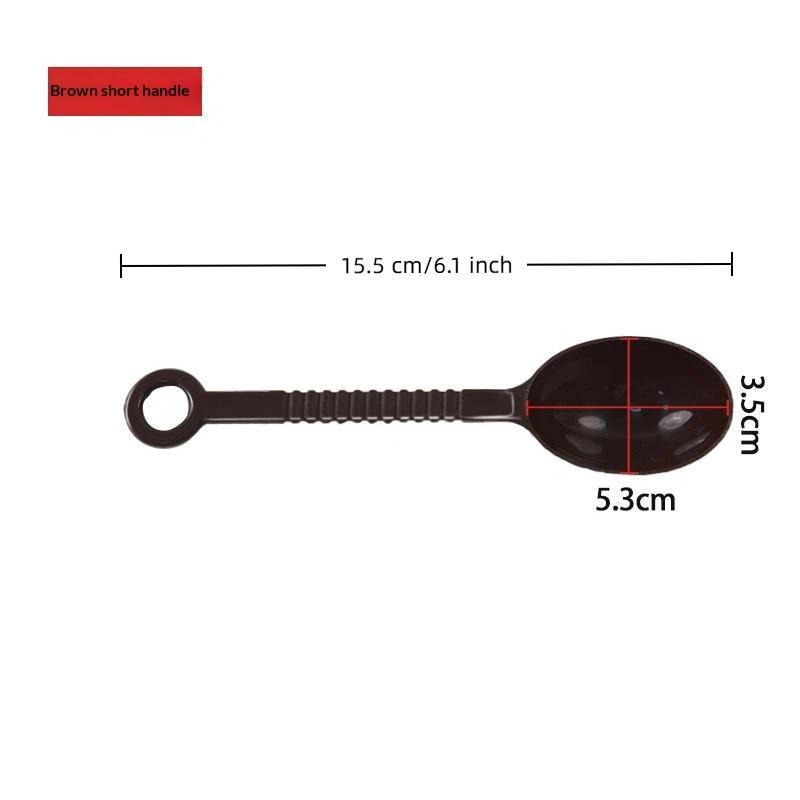 10Pcs Baking Tools 10g Measuring Spoon 10Pcs Non-slip Long Handle Coffee/Black Coffee Scoop Plastic Hangable Sugar Scoop Kitchen