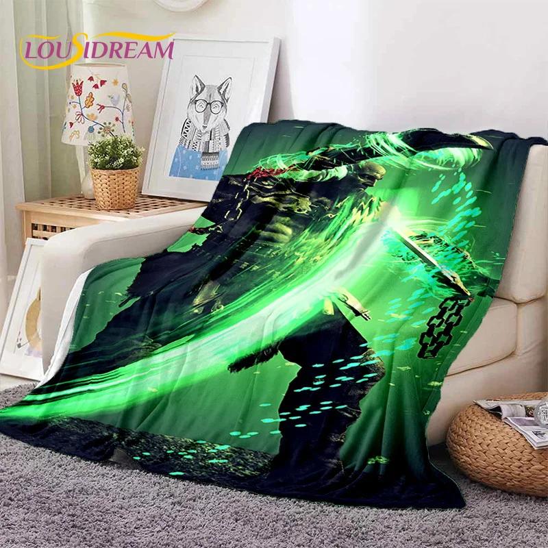 

God of War Games Kratos Cartoon 3D Soft Blankets,Keep Warm Throw Blanket Comfortable Blanket for Picnic Beds Sofa Home Bedroom 75x90cm