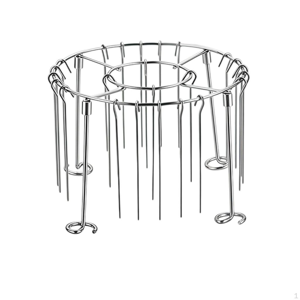 Vertical Grilling Rack Stainless Steel Air Fryer Skewer Detachable Stand for
