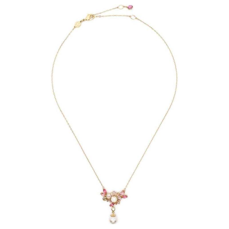 Swarovski Gema gold plated crystal pearl necklace women s gold 5688490