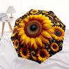 1pc Sunflower Mandala Automatic Open/Close Umbrella, Portable Folding Umbrella for Everyday Use Yy250826075
