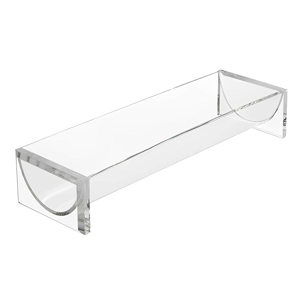 22cm Dessert Cookie Display Plate Modern European Style Acrylic Rectangle Tray Fruit Serving Tray for Restaurant Kitchen Home
