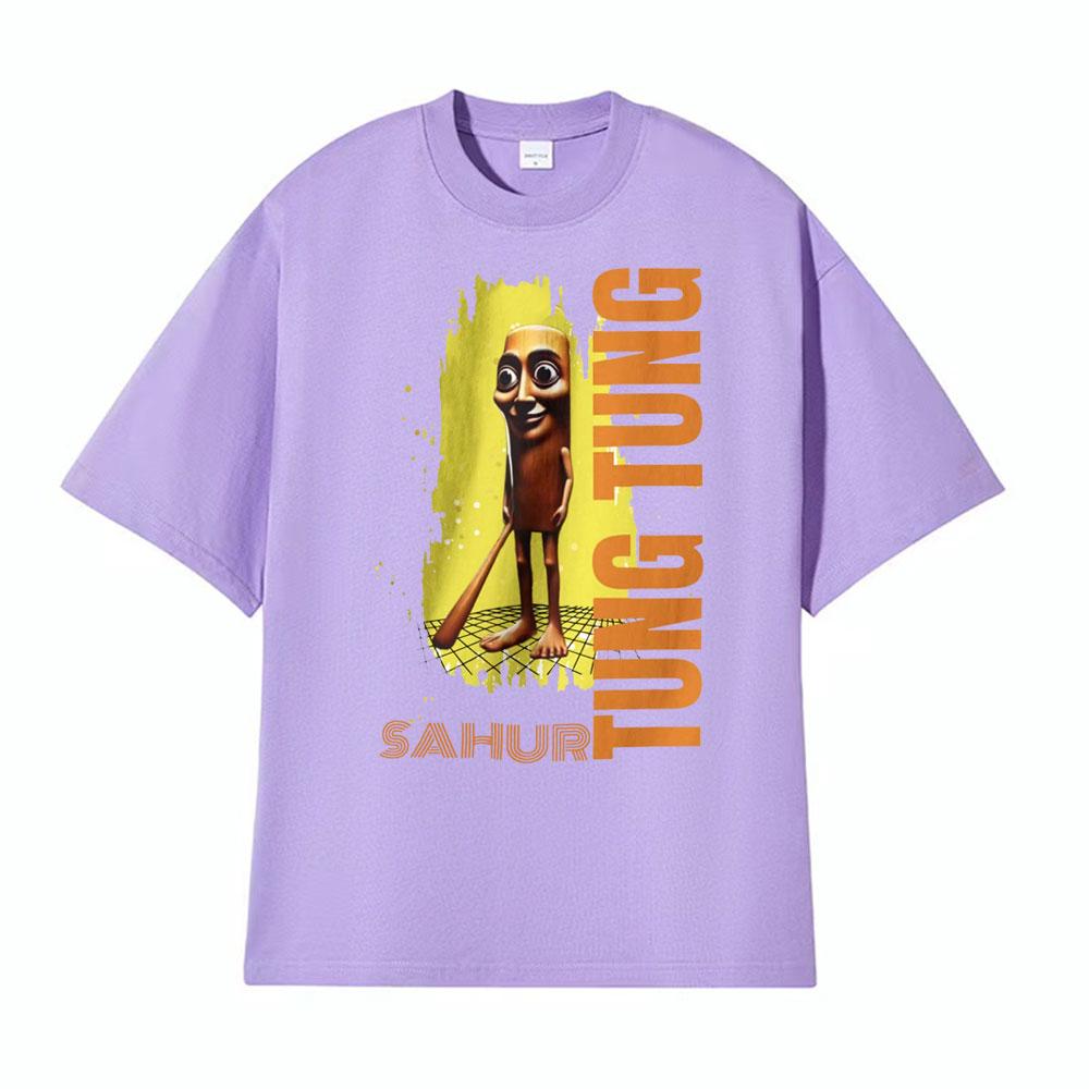 Funny Tung Sahur Meme Tshirt Tralalero Tralala Shark Tee Shirt Men Women Fashion Hip Hop Humor Style  Summer Pop Cotton T Shirt