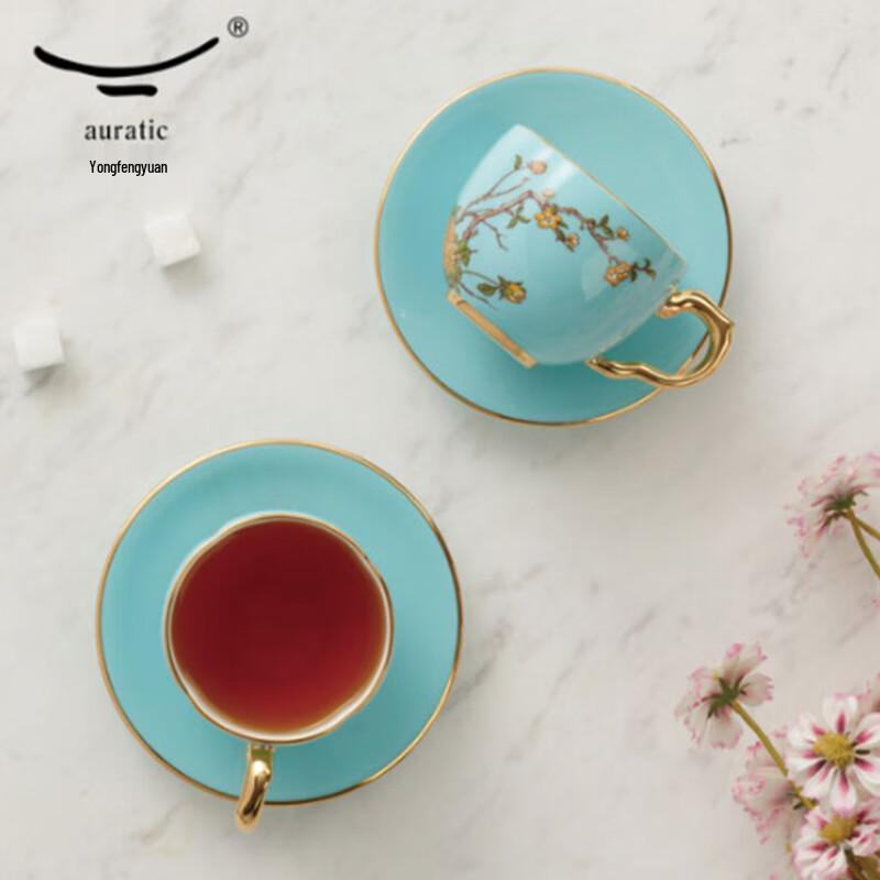 Yongfengyuan Madam Porcelain West Lake Blue Tea Cup Set
