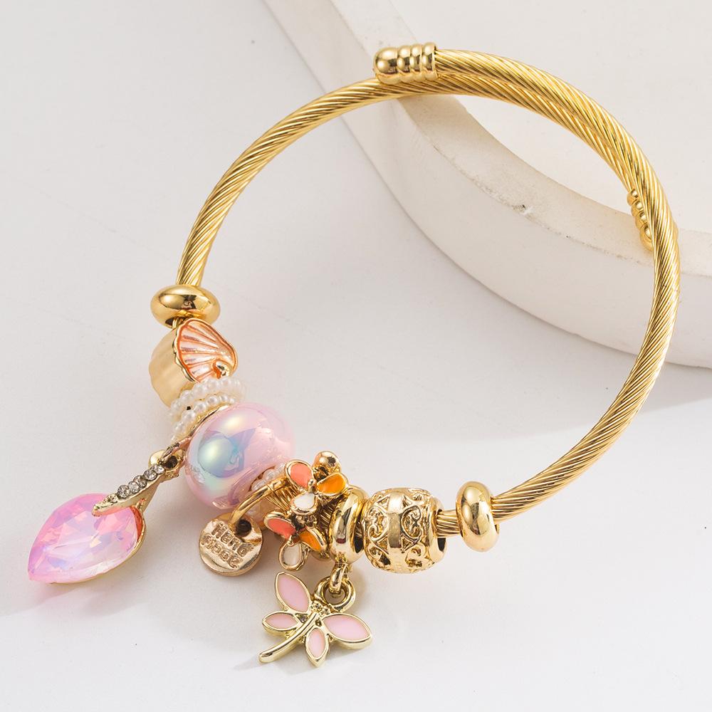 Bracelet for Women, Elegant and Unique Letter Dragonfly Pendant Bracelet, Versatile Friendship Bracelet