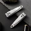 Portable Stainless Steel Flat Edge Nail Clippers for Adults - Compact Manicure Tool for Foot Care