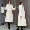 Cotton-padded Women's Literary and Artistic Retro Loose Large Size Ethnic Style Long Thick Coat