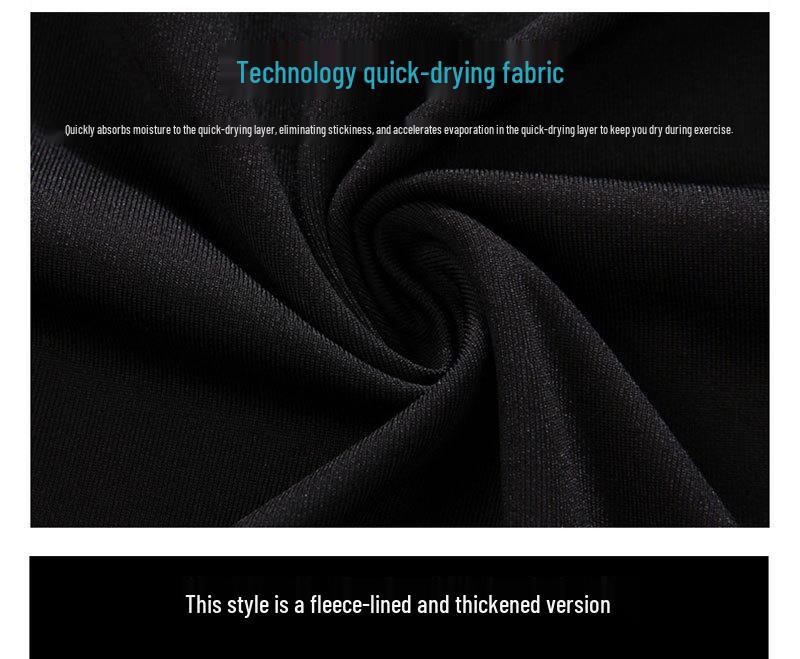 Men's Long Sleeve Fleece-Lined Basketball Training Suit for Fall/Winter