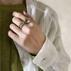 Trendy 925 Sterling Silver Fashionable Adjustable Ring For Women With Unique Shape