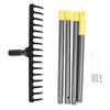 17 Tines Garden Rake 5.4ft Length Heavy Duty Metal Yard Thatching Bow Rake for Loosening Leveling Soil Leaves Grass