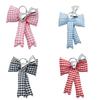 Stylish Bowknot Keychain Fashionable Cotton Bows Bag Pendant Phone Charm Keyring Elegant Accessory for Girls and Ladies