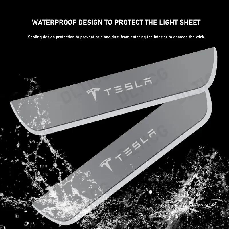 Car Wireless LED Threshold Light For Tesla Model 3 Model Y Model S Model X Auto Interior Threshold Step LED Light Accessories