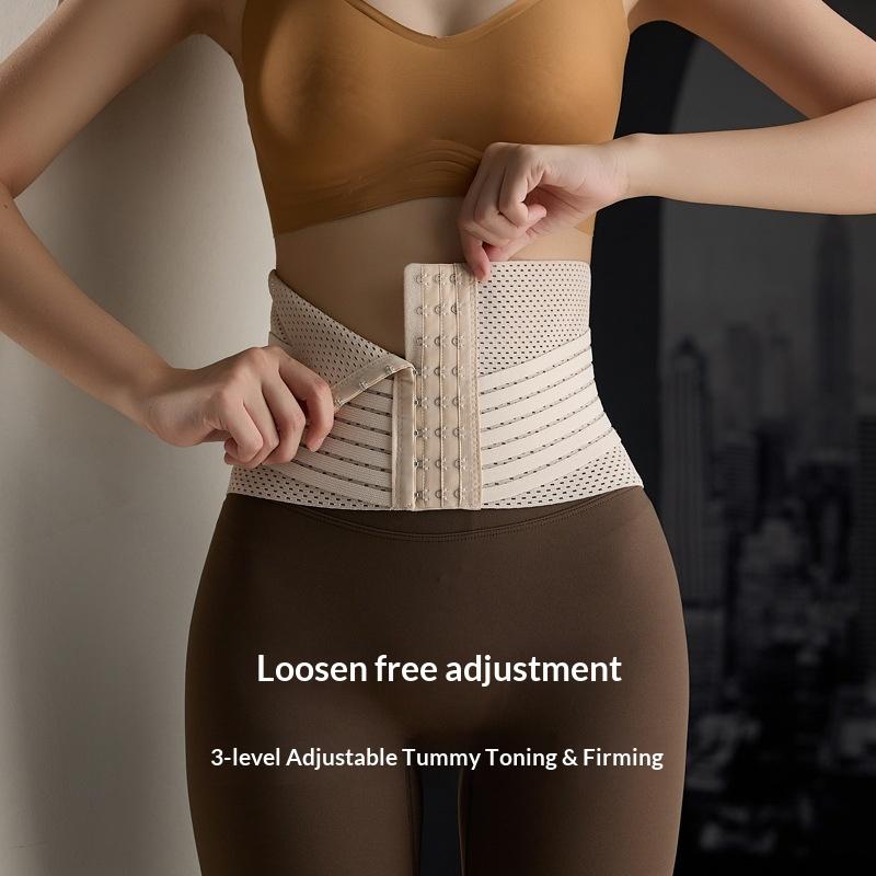 Women's Slimming Abdominal Fitness Waist Cinchers Anti-Bacterial Seamless Polyester Body Shaping Belt Not Curled