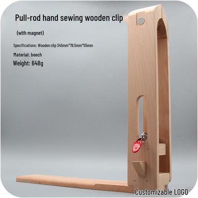 Magnetic Beech Wood Hand Sewing Clip for DIY Leatherwork
