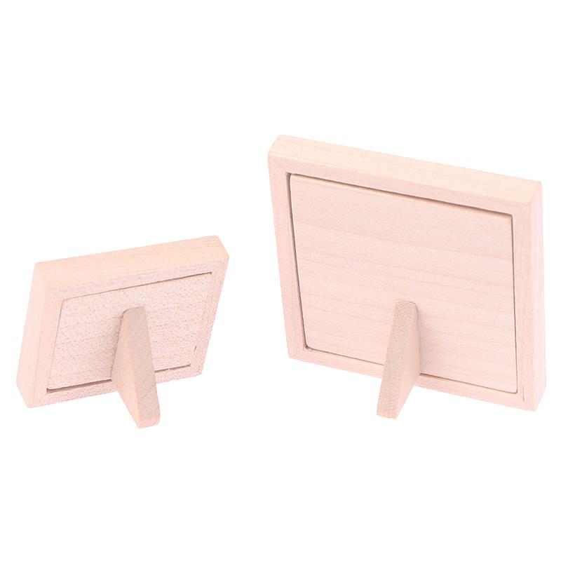 1Set 1:12 Dollhouse Miniature Photo Frame With Rear Cover Simulation Furniture Model Living Scene Decor Toy Doll House Accessories