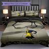 1PC Coraline Pattern Bedding Quilt Set Quilt Cover Pillowcase Home Decoration Birthday Gift (1 * Duvet Cover + 2 * Pillowcase, Without Core)