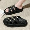 Fashion Summer Women Thick Sole Non-Slip Beach Slides Slippers for Indoor and Outdoor