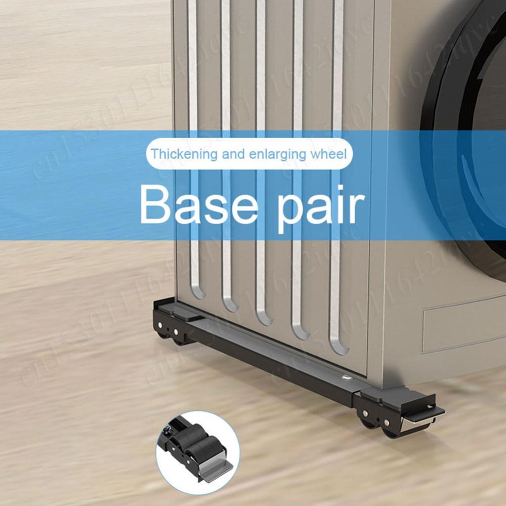 Extendable Washing Machine Stand Movable Refrigerator Raised Base Mobile Roller Bracket Wheel Bathroom Furniture Moving Roller