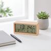 Digital Alarm Clock Easy to Read Wooden Compact for Nightstand