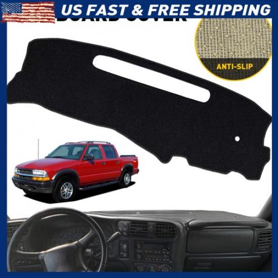 Cover DashMat Dash Dashboard Mat Pad For Chevrolet Interior 1998-2004 S10 Black