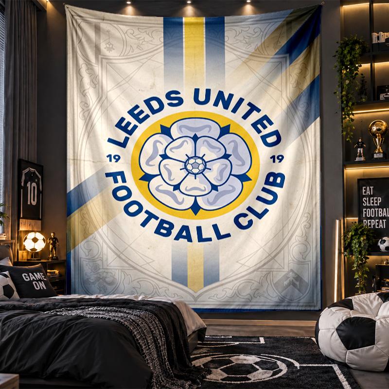 Wall Hanging Tapestry Leeds United Print Cloth for Living Room Bedroom Home Decor