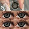 Color Contact Lenses Fashion Black Eye Lenses 1 Pair Beauty Gray Soft Contact Lenses Yearly Colored Lenses for Eyes