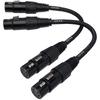 CESS-271 Female 5-pin XLR to Female 5-pin XLR Gender Changer Coupler, 6-inch, DMX Cable, Pack of 2