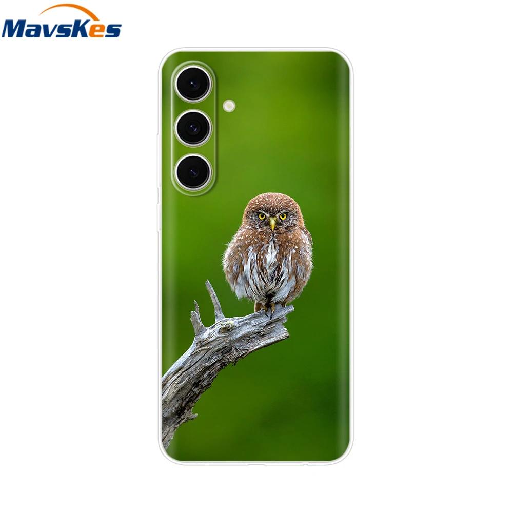 For Samsung S24 FE Case Stylish Flowers Painted Cover Clear Silicone Phone Case for Samsung Galaxy S24 S24FE Soft Shell Fundas