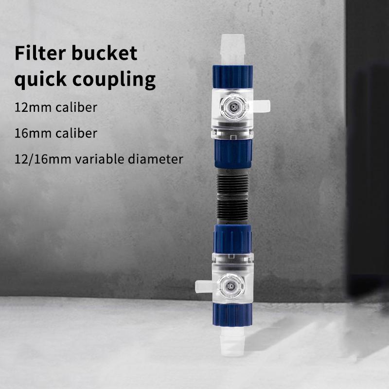 Aquarium Filter Water Valve Hose 12Mm/16Mm/20Mm Single/Double Tap Quick Release Connector Fish Tank Filter Replace Accessories